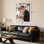 Personalized Custom Canvas Prints with Your Photos & Text, Customized Picture Print, Transform Own Images Into Framed Wall Art Digitally Printed Photo to Canvas, Keepsakes Gifts for Family 28x40’’