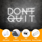 Don't Quit LED Neon Sign for Wall Decor, DO IT Neon Lights Party Decorations, USB Powered Switch Lighting Adjustable for Office, Gym, Man Cave, Gamer Room Decor