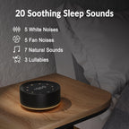 White Noise Sound Machine Alarm Clock 7 Colors Night Light Sound Machine for Adult/Baby 20 Soothing Sounds 31 Level Volume 6 Level Screen Brightness 5 Timer Set Memory Function Touch Control