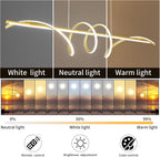 Modern Chandelier, Dimmable LED Pendant Light, Ring Chandelier for Living Room, Dining Room, Kitchen, Bedroom