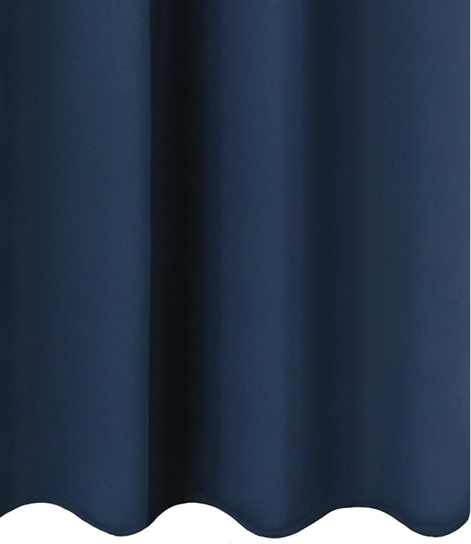 Navy Blue Blackout Curtains 34 x 63 Inch Length/Set of 2 Curtain Panels/Thermal - Image 9