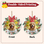 Personalized Dog Photo Ornament 2025 Custom Pet Cat Picture Name Ornaments for Christmas Tree,Dog 1st Christmas Ornament Gift, Double-Sided Ceramic Customized Xmas Ornament