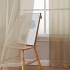 Sheer Curtains 72 Inches Long for Bedroom Living Room, Rod Pocket Fimly Solid - Image 3