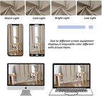 Simplebrand Ava Biscotti Beige Short 30 Inches Blackout Curtain 2 Panels Set - Image 9