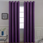 Yakamok Room Darkening Curtains 52x84 inch Length Purple-Living Room | 2 panels by Yakamok