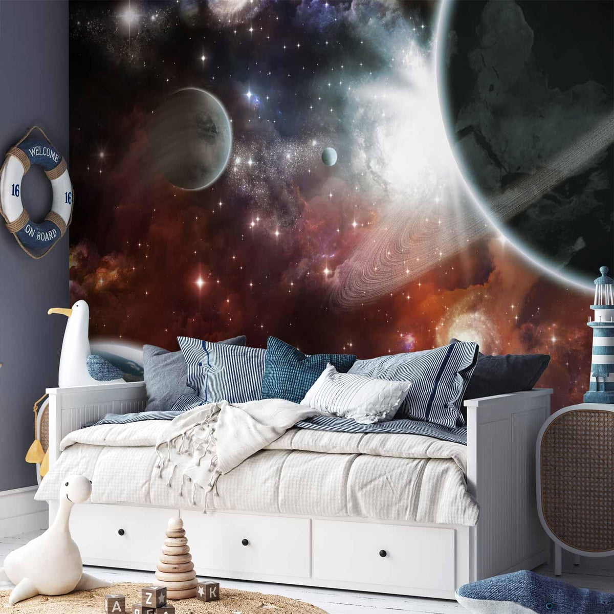 artgeist Premium Wall Mural Cosmos Galaxy 118x83 in - XXL Non-Woven Wallpaper Fleece Wall Decor Photo Print Picture Image Design Home 10110905-32