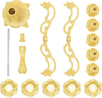 Metal Candelabra 5-Candle 10.1 Inch Tall Candle Holder Stick for Home Wedding Event and Party Festival,Gold