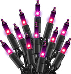 TW SHINE Purple Halloween Lights, 20FT 100 Count Incandescent Mini String Lights, Waterproof Halloween Decorations for Outdoor Indoor Patio Home Party Garden Yard Decor