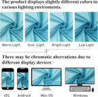 Turquoise Sheer Curtains 96 Inches Long 2 Pcs, Light Filtering Window Curtains - Image 5