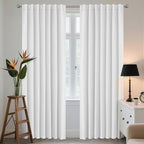 Joydeco 96 Inch 60% Blackout Curtains 2 Panels, Semi Sheer Blackout Curtains by JOYDECO