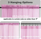 Chyhomenyc Pink Curtains Over Sink 36 Inch Length 2 Panels, Light Filtering - Image 4