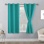 Blackout Curtains for Bedroom, Peacock Teal, 38 x 54 Inch, 2 Panels | Light - Image 8