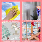Pink Christmas Window Clings,Merry Christmas Supplies 9 Sheets Christmas Window Stickers Removable Christmas Decor for Glass Windows Winter Xmas Holiday