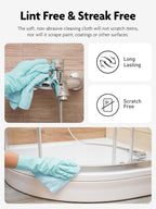 Fantasticlean Microfiber Cleaning Cloth Roll -40 Pack, Tear Away Microfiber Towels, 12" x 12", Reusable, Washable, Scratch Free, Ultra Absorbent Dish Rags for Car, Home, Garage or Shop (Blue)