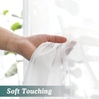Chyhomenyc White Sheer Curtains 54 Inch Long 2 Panels - Image 7