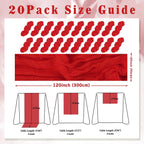 20 Pack Red 10FT Cheesecloth Table Runner Rustic Gauze Fabric Cheese Cloth Table Runner for Wedding Bridal Baby Shower Table Decor Boho Sheer Birthday Party Table Decorations 20 x 120 Inch Long