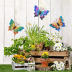 3 Pack Metal Butterfly Wall Decor, Colorful Metal Butterfly Outdoor Wall Art, Hand-Made Outdoor Wall Decor For Garden, Patio, Fence, Yard