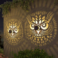 4 Pack Solar Fence Lights Metal Solar Powered Outdoor Wall Deck Step Lights Owl Theme Waterproof Fence Light for Garden Post Patio Backyard Yard Decor, Gardening Gifts for Women Mom Grandma