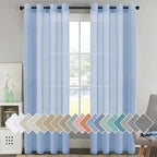 H.VERSAILTEX Linen Curtains Flax Linen Blended Curtain Panels by HVERSAILTEX