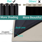 Yakamok Natural Blackout Curtains 72 Inches Long - Image 5