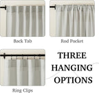 RYB HOME Sheer Curtains 108 inches, Extra Long Floor to Ceiling Curtains | - Image 2