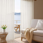 Ivory Sheer Curtains 120 Inches Long 2 Panels Set, Airy Lightweight Sheer Ivory - Image 7