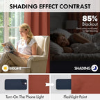 MIULEE Burnt Orange Blackout Curtains 4 Panels Set 72 Inch Length Bedroom | - Image 3