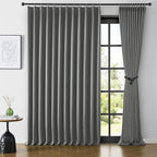 Pinch Pleated Wide Drapes 108 Inches Long, 80 Inch Wide Each Panel Sliding Door by KEQIAOSUOCAI