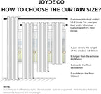 Joydeco Linen Curtains 108 Inch Length 2 Panel Sets, Light Filtering Curtains - Image 8
