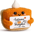 Fall Decor Mini Pumpkin Pie Crochet Doll, Small Autumn Season Holiday Pumpkin Items Plush Gift, Cute Halloween Thanksgiving Home Office Indoor Table Decoration, Christmas Stocking Stuffer Ornament