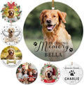 Personalized Dog Photo Ornament 2025 Custom Pet Cat Picture Name Ornaments for Christmas Tree,Dog 1st Christmas Ornament Gift, Double-Sided Ceramic Customized Xmas Ornament