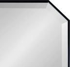 Kate and Laurel Rhodes Modern Full Length Octagon Wall Mirror, 16 x 48, Black, Decorative Glam Geometric Wall Accent