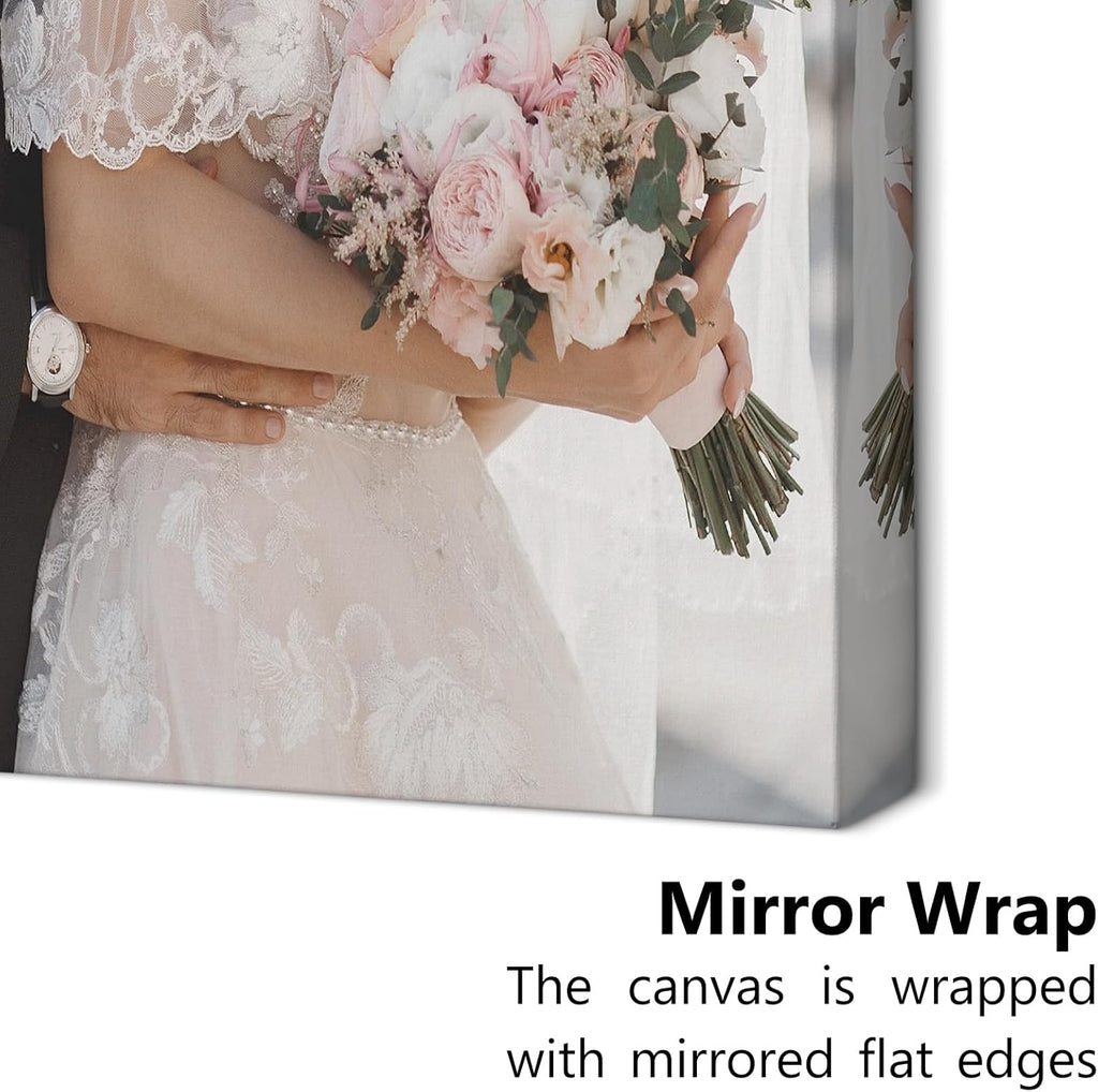 Personalized Custom Canvas Prints with Your Photos, Customized Picture Print, Transform Own Images Into Framed Wall Art Digitally Printed Photo to Canvas, Keepsakes Gifts for Family Home 8x8’’