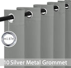 Yakamok Dove Grey Room Darkening Curtains 84 inch Sliding Door Drapes | 1 - Image 3