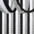 Black White-Silver Party-Decorations Streamers Garland - 157Ft Graduation Four-Leaf Clover Hanging Banner,Men Boys Birthday Engagement Wedding Baby Bridal Shower New Years Supplies Decor Hugtmr