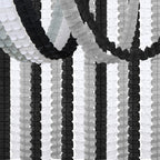 Black White-Silver Party-Decorations Streamers Garland - 157Ft Graduation Four-Leaf Clover Hanging Banner,Men Boys Birthday Engagement Wedding Baby Bridal Shower New Years Supplies Decor Hugtmr