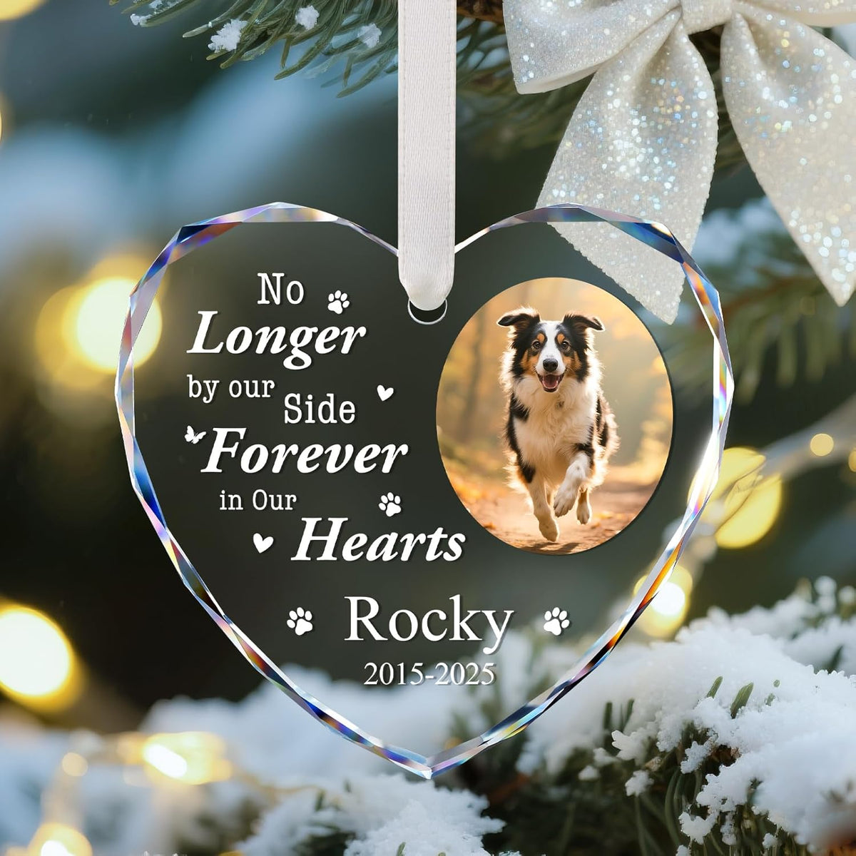 Personalized Pet Memorial Gifts - Custom Christmas Ornaments 2025 - Sympathy Keepsake Gift for Loss of Loved One - Dog Memorial Gifts for Loss of Dog, Cat