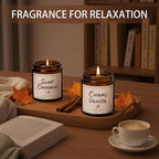 Auelife Fall Candle, Creamy Vanilla Scented Candle for Home - Fall Soy Wax Candles - Autumn Aromatheraphy Candles Gifts Set for Women & Men, Holiday, Thanksgiving Decor, 7oz