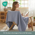 EMME Muslin Blankets for Adults Throw Blanket for Couch Breathable Gauze Soft - Image 5