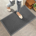 Sturdy Front Door Mat, Absorbent Muddy Dirt Resist Welcome Door Mats Outdoor by HIYARD