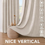H.VERSAILTEX Blackout Linen Curtains, 100% Blackout Drapes Textured Blackout - Image 7