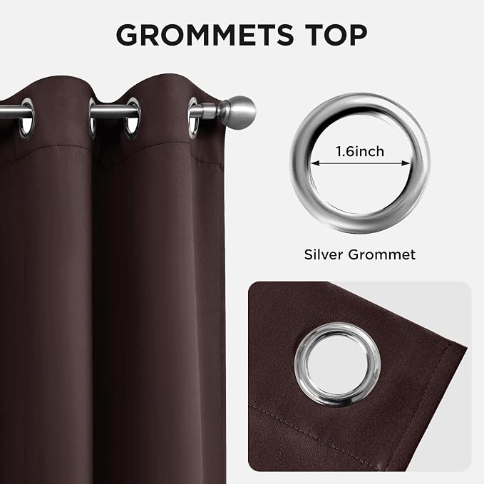Joydeco Blackout Curtains 120 inches Long 2 Panels Set, Thermal Insulated Long - Image 5