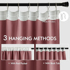 MIULEE Dusty Rose Back Tab Blackout Curtains 52x120 Inch Long 2 Panels Set | - Image 3