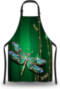 Garden Apron for Women Beautiful Vivid Dragonfly Aprons for Men for Kitchen Cooking Restaurant BBQ Painting Crafting Gardening 27” (W) x 31” (H), Waterproof Aprons