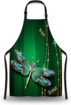 Garden Apron for Women Beautiful Vivid Dragonfly Aprons for Men for Kitchen Cooking Restaurant BBQ Painting Crafting Gardening 27” (W) x 31” (H), Waterproof Aprons