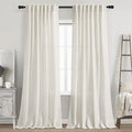 Cream Linen Curtains 87 Inches Long by Nanspring