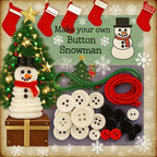 DIY Christmas Button Ornament Making Set - Snowman/Santa/Angel, Fun Holiday Craft Kit for All Ages, Ideal Xmas Tree Hanging Decor & Festive Gifts (E 8)
