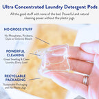 The Clean People Laundry Detergent Pods - Hypoallergenic Laundry Pods - Ultra Concentrated, Recyclable Packaging, Stain Fighting - Fresh Scent, 192 Pack