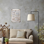 Heuhuww Grandparents Gifts-Vintage Grandparents House Rules Metal Sign for Grandma Grandpa from Grandkids Rustic Farm Home Kitchen Decor 12" x 8"(H19)