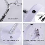 108 LED Sparkly Fairy Tree Lamp, Warm White, Remote Control, USB/Battery, 8 Modes, DIY Bonsai Decor, Festival Decoration Light
